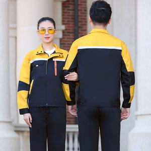 سترة عمل شتوية للرجال بأكمام طويلة من البوليستر والقطن، مقاومة للأوساخ والتآكل والبقع، زي عمل موحد - Product Image 5