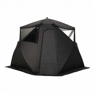 Tente de sauna portable OEM pour 6 à 8 personnes avec poêle, en Oxford 300D/420D/600D, isolée à 3 couches, pour l'hiver, en plein air, au feu de bois, sauna sec - Product Image 1