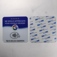 Chip NFC Acrílico Genuino 215, Chip RFID de 13.56MHz para Reseñas de Google, Programable por URL, Tarjeta de Contacto Impermeable con Adhesivo