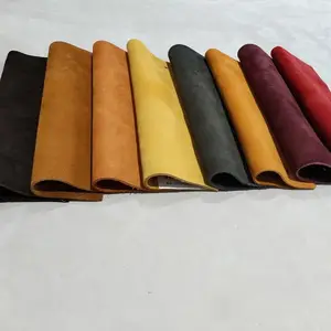 Wholesale soft frosting suede natural leather upholstery fabric cow fur cowhide leather for car seat