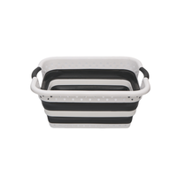 Panier à linge pliable de grande capacité de 37L pour organiser les vêtements et les sacs avec récipient en plastique pliable