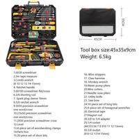 Ensemble d'outils de quincaillerie de 168 pièces, boîte à outils portable, kit d'outils de réparation automobile, kit d'outils combinés pour l'entretien industriel