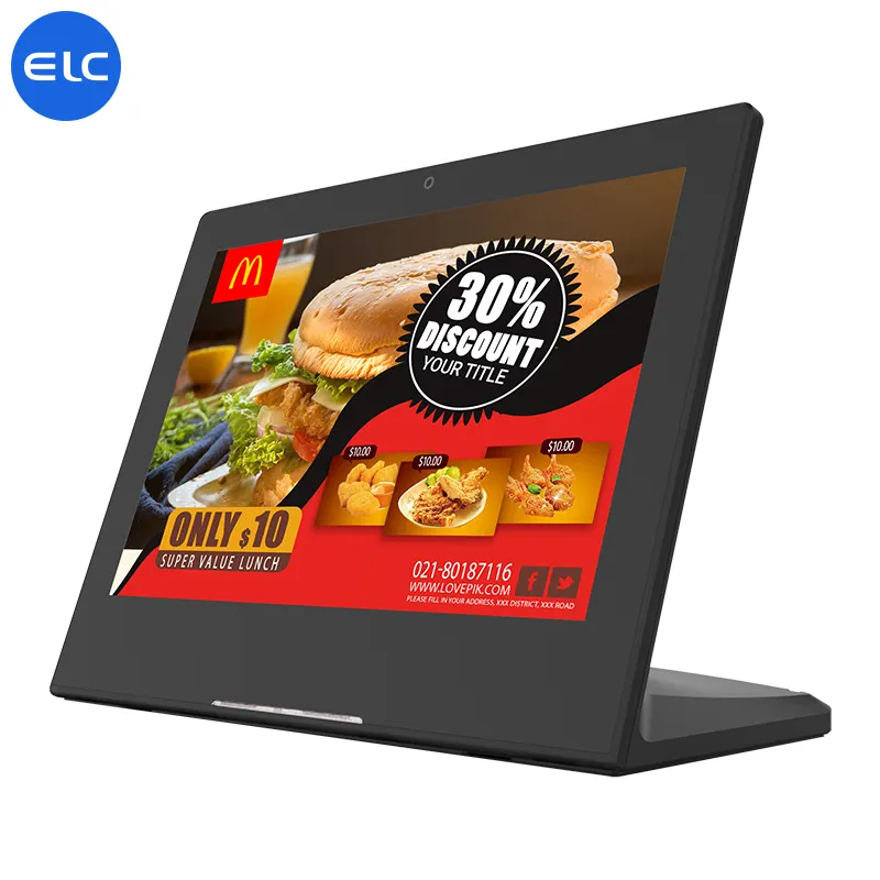 L Vorm 10.1 Inch Touchscreen Rk3568 Rj 45 Optie Nfc Restaurant Eten Menu Bestellen Poe Android Tablet