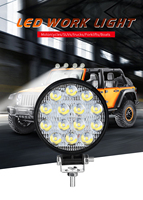 Ronde 4 pouces 14 pièces led Spot/faisceau d'inondation lumière de travail gousses de conduite phare tout-terrain pour camion chariot élévateur ATV UTV SUV