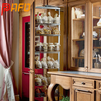 Îlot de cuisine en bois massif de style moderne personnalisé de luxe Refor avec base automatique