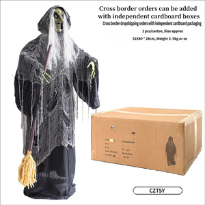 Décoration d'Halloween animée avec capteur de mouvement, sorcière avec lumière LED et son, accessoire effrayant pour <span class=keywords><strong>maison</strong></span> <span class=keywords><strong>hantée</strong></span> - Product Image 4