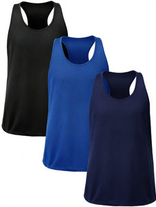 Camiseta Deportiva de Poliéster de Secado Rápido para Hombre, Sin Mangas, para Gimnasio, Fitness, Entrenamiento, Cuello Redondo - Product Image 1