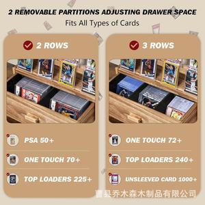 Wooden Sports Card Display Rack 4 Layers <b>Desktop</b> Storage For Football Basketball Cards Collection Stand - Product Image 4