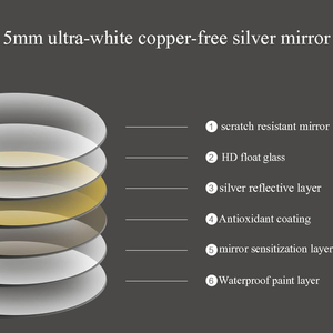 <span class=keywords><strong>Miroir</strong></span> de Salle de Bain LED <span class=keywords><strong>Demi</strong></span>-Lune CF, <span class=keywords><strong>Grand</strong></span> <span class=keywords><strong>Miroir</strong></span> Mural Sans Cadre Rétroéclairé pour la Décoration Intérieure, Lumière Dimmable 3 Couleurs - Product Image 2