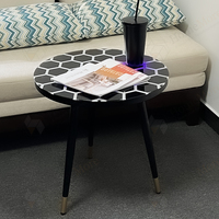 Fabricant chinois fournisseur bois clair bleu rivière résine époxy haut dalle table à manger avec pied de table