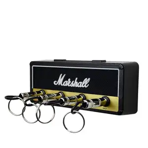 Marshall key holder Vintage Guitar Music Keychain Home Wall Decoration 4 Plugs Wall Mounting Keychain Rack Home Organizations