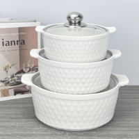 Vente en gros usine, Meilleure vente : Marmite à soupe en céramique et porcelaine, faitout à soupe et à bouillon, cocotte avec couvercle