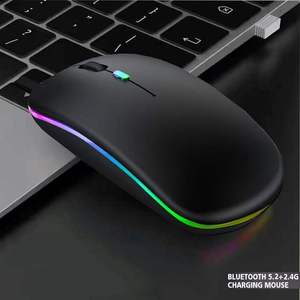 RGB Rechargeable LED Backlit Ergonomic Gaming <b>Mouse</b> bluetooth Wireless <b>Mouse</b> Compatible with Laptop PC <b>Computer</b> - Product Image 3