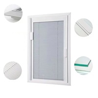 Ventanas Abatibles de Aluminio Modernas Directas de Fábrica, Doble Vidrio Aislante, Insonorizadas, con Persianas Fijas Plegables para Dormitorio o Villa