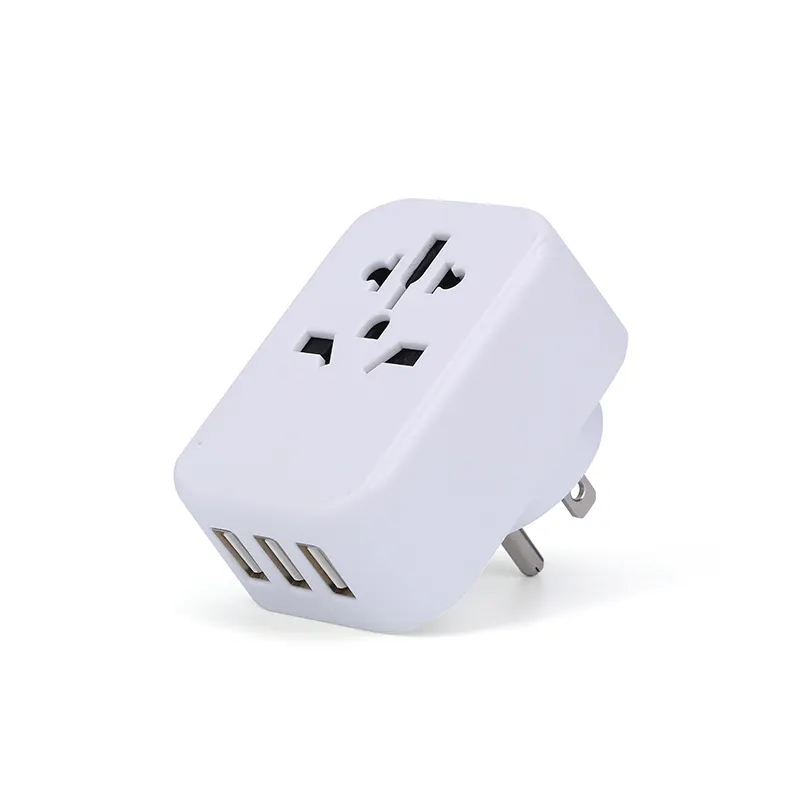 Worldplug Adaptateur Voyage USA-Adaptateur Compact Schuko Type B互換Prise Canada Japon Vietnam Mexique with 3USB