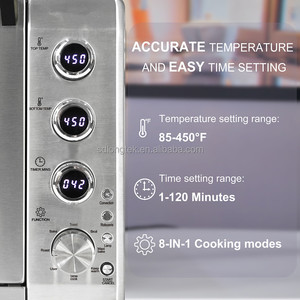 <span class=keywords><strong>Four</strong></span> électrique numérique <span class=keywords><strong>mini</strong></span> commercial et domestique en acier inoxydable avec fonction grille-pain, capacité 33L, puissance 1400W - Product Image 6