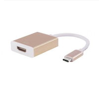 Adaptador Tipo-C Macho a Hembra, Dorado, HD, Combinación de Blindaje, Cubierta de PVC, Carcasa de Aleación de Aluminio, Cable de Cobre, para PC, Laptop, Tablet, MI Stock