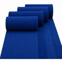 Maßgefertigter Roter Moderner Hochzeits- und Event-Bühnenboden-Teppich, Nadelfilz aus Polyester, Dicker Läufer für Gehwege und Treppen
