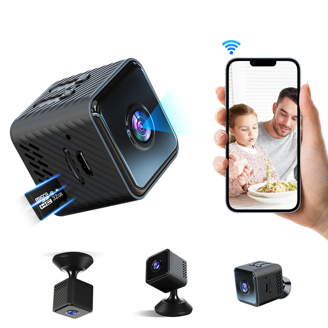 Mini Camera X2 450mAh Battery 4H Standby Time IR Night Vision Sound Alarm Smart Security Camera Home Office Monitor