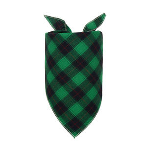 مناديل قطنية 100% مخصصة للكلاب بنقشة مربعات، بيع بالجملة، وشاح مثلث متعدد الوظائف للحيوانات الأليفة للاستخدام الخارجي - Product Image 3