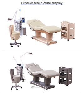 Kisen Adjustable Luxury Modern Treatment <b>Electric</b> Best Spa Cosmetic Eyelash Beauty Salon Wooden Base Massage <b>Table</b> Facial Bed - Product Image 6