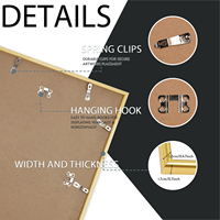 Lot de 3 cadres photo en PVC 11x14, fixation murale, pour combinaison murale de photos, direct usine