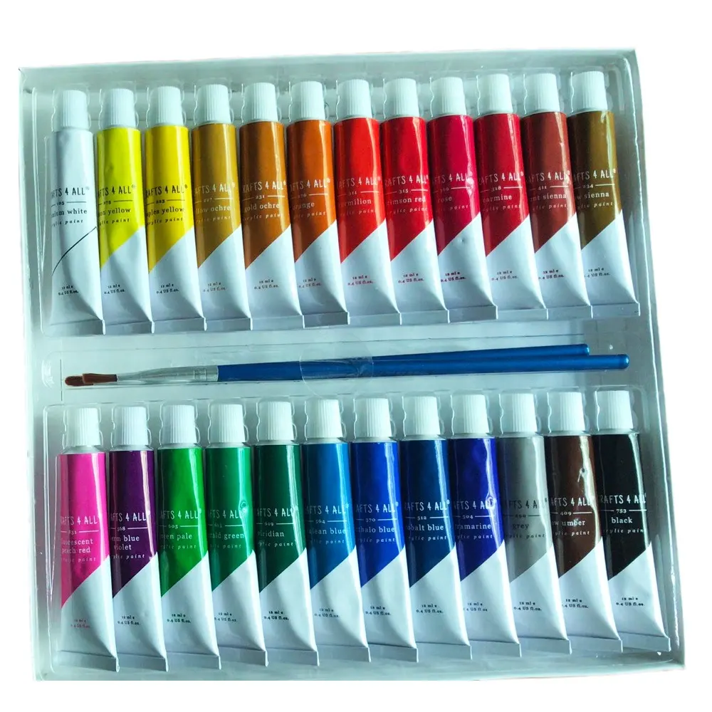 Ungiftige Künstler qualität Acrylfarbe Acrylfarbe Set 24 Farben zum Malen von Leinwand Holz stoff