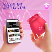 ODM Erwachsenenspielzeug APP Rose und Big Mouth Rose Vibrator 9 Saug- und Vibrationsmodi Nippel-Klitoris-Massagegerät Mini Rose Sexspielzeug für Frauen