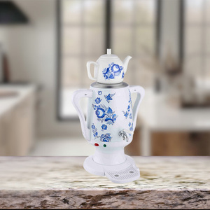 Electric Russian Sleeve Pot Turkish Tea Maker Samovar <strong>Long</strong>-<strong>mouth</strong> Kettle Set 1L+3L Large Capacity for Hotel - Product Image 3
