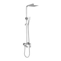 Système de douche à effet pluie en acier inoxydable 304, montage mural, ensemble de douche pour salle de bain avec douchette à main, finition brossée