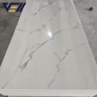 VELL Prix de gros d'usine Feuille de marbre PVC Processus d'impression 3D UV Décoration murale Feuille de faux marbre
