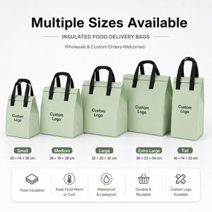 Bolsa Térmica Reutilizable con Logotipo Personalizado, Bolsa de Almuerzo Aislada, Impermeable, para Entrega de Alimentos, Picnic, Comida para Llevar - Product Image 5