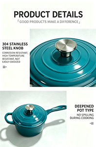 Olla para Sopa de Hierro Fundido Esmaltado Clásica de 19 cm con Tapa, Asa Única, Apta para Horno e Inducción, Antiadherente, Fácil de Limpiar - Product Image 5