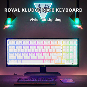 <span class=keywords><strong>Teclado</strong></span> Mecánico Inalámbrico Ergonómico para Juegos <span class=keywords><strong>Royal</strong></span> <span class=keywords><strong>Kludge</strong></span> RK98, Retroiluminación RGB, USB-C, Programable, Diseño Árabe, Tamaño Completo - Product Image 2