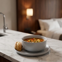 Service de table en céramique gris moucheté de luxe Guangda – Assiettes et bols minimalistes en grès gris nordique – Ensemble de vacances pour la maison