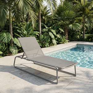 Chaise longue en aluminium à angle réglable personnalisable, adaptée à la plage, aux zones en <span class=keywords><strong>bord</strong></span> <span class=keywords><strong>de</strong></span> <span class=keywords><strong>mer</strong></span>, aux stations balnéaires, aux hôtels et aux zones <span class=keywords><strong>de</strong></span> <span class=keywords><strong>spa</strong></span> - Product Image 2