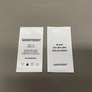 Sang Trọng Tùy Chỉnh Chất Lượng Cao Thân Thiện Với Môi Polyester Logo May Mặc <span class=keywords><strong>Damask</strong></span> Dệt Chăm Sóc Và Rửa In Áo Sơ Mi Nhãn - Product Image 3