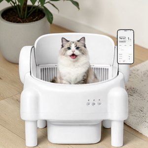 Bac à litière automatique grande capacité 75L pour chats de tous âges, autonettoyant mains libres, contrôle des odeurs, tri des déchets, intelligent - Product Image 1