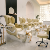 Fauteuil de massage pour les pieds multifonctionnel de luxe, fauteuil de pédicure et de manucure personnalisé pour salon de beauté, fauteuil de pédicure électrique inclinable