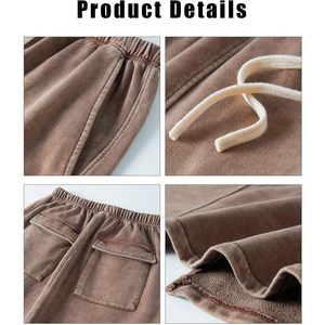 Sudadera Corta de Mujer KEEPSHOWING con Lavado Ácido, Manga Larga, Cuello Redondo, Hombros Caídos, Forro Polar, Estilo Casual Vintage - Product Image 6