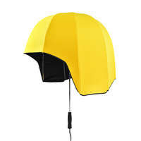 Nouveau style parapluie casque de célébrité internet en nylon 190T, sensation haut de gamme, personnalisable, protection solaire, voyage en extérieur
