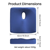 Coussin orthopédique Aiwecare en gel de latex fin pour hémorroïdes, coccyx et récupération post-chirurgicale