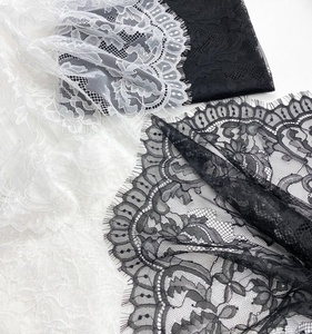 قماش دانتيل دانتيل دانتيل دانتيل فرنسي دانتيل شانتيلي أسود لفستان الزفاف مشد ملابس حفلات - Product Image 3