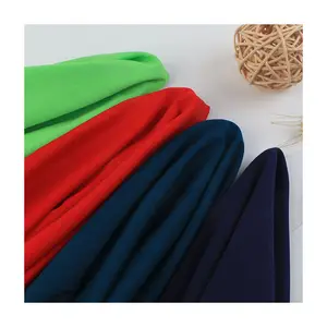 Chất Lượng Cao 100D Polyester 4 Bốn Cách Căng Vải Đồng Bằng Đan Polyester Spandex Vải Poly Thời Trang Tùy Chỉnh Vật Liệu Dệt