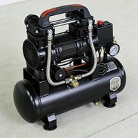 Compresseur d'air portable silencieux sans huile à piston refroidi par air 220V 8L/24L/50L 20kg avec garantie 1 an pour gonflage de pneus et pulvérisation