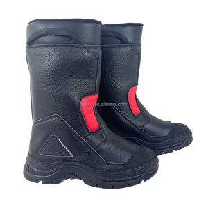 Stivali Pull-on da vigile del fuoco in pelle 15090 stivali da vigile del fuoco ignifughi Anti-strappo antistatico impermeabile - Product Image 1