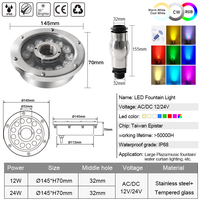 Projecteur LED Submersible RGB 18W 12V IP68 en Acier Inoxydable de Haute Qualité pour Fontaine de Jardin Extérieure, Étanchéité 2 Ans