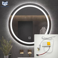 Bande lumineuse LED pour maison intelligente 12V 12W 1A avec interrupteurs à capteur tactile inductif, contrôle miroir à une touche, variateur d'intensité progressif