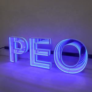 Prezzo di fabbrica nuova tendenza Infinity <span class=keywords><strong>lettere</strong></span> specchio led segno al neon magico infinito specchio <span class=keywords><strong>lettere</strong></span> luminose per custom led neon - Product Image 2