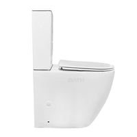 ORTONBATH Cuvette de toilette en céramique monobloc à double chasse d'eau 4/6L par gravité désodorisation automatique glaçure autonettoyante 5 ans